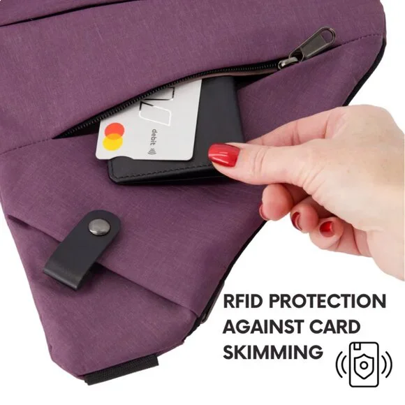 Simplify Living brown anti-theft bag, NEW - Picture 4 of 6